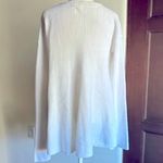 Free People “Sundae” Knit top white Linen Cotton V neck swing sweater S Photo 3