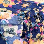 Free People Everything and More Chiffon Babydoll Mini Dress Floral Blue size XS Photo 6