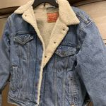 Levi Sherpa Jean Jacket Size L Photo 0