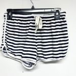 Sundry  Women Blue & White Striped Beach Summer Terry Shorts Size 1 Photo 1