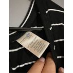 Terra & Sky  Black White Striped Tie Back Short Sleeve Top Size 2X Photo 3