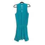 Ramy Brook  V-neck Sleeveless Teal Mini Dress LARGE Photo 1