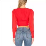 LPA Revolve  red wrap crop top‎ - size XXS Silk Blend CP Photo 1
