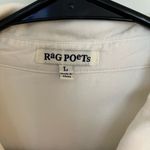 Rag Poets  button up long sleeve shirt, soft cream color. Front pockets Photo 8
