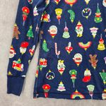 Hanna Andersson Blue Christmas Holiday Ornament Printed Long Sleeve Top Medium Photo 4