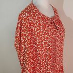Old Navy  Red Floral Mini Dress Size Medium Red Poppy Floral Peasant Mini Dress Photo 4