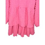 Simply Southern  Tiered Bubble Babydoll Dress Pink Popcorn Textured Size XL Photo 6