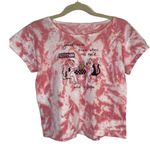 Vintage Pink Tie Dye Comic Cropped T Photo 0