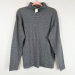 Gap NWT Vintage  Houndstooth Turtleneck Long‎ Sleeve Cotton Top Shirt Size Large Photo 4