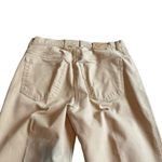 Escada Straight Leg Khaki Trousers Pants Tan Ruched Knees Size 38 Medium Women's Photo 7