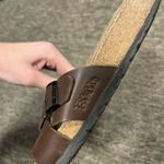 Birkenstock Birki's SANTOSA Cross Strap Slide Sandal  Womens 7 Men’s 5 Color: Brown Photo 2