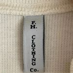 F. H. Clothing Off White Cotton Mock Neck Boxy Pullover Womens Sweater SZ L Size L Photo 7
