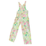Lilly Pulitzer Vintage Derby Days Overalls Medium Flower Hot Air Balloon Horse Photo 4