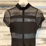 NWT Boutique Black Mesh Romper Size M Photo 1