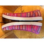 Eddie Bauer  Womens 9 CAST Canvas Pink Stripe Slip On Flat Loafer Shoe Photo 6