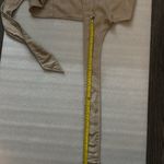 SheIn  Lapel Collar Knot Front Crop Top L Linen Summer Casual Coconut Girl Vacay Photo 9