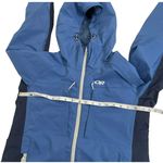 Outdoor Research San Juan Shell‎ Jacket Women's Size Large Hooded Blue Pockets Photo 8