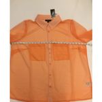 Alfani Peachy Sunrise Sheer Button Down Blouse Sz 1X Photo 4