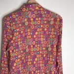 Violet+Claire  ladies colorful retro funky artsy button up shirt top size small Photo 12