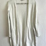 Athleta Cardigan Sweater Women's XS Light Heather Gray Split Sides Photo 0