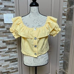 Topshop cotton linen crop top Sz 12 Photo 1