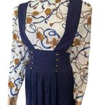 O'Neil Patty O’Neil Vintage 80s Western Preppy Equestrian Mock Neck Pinafore Midi Dress Photo 1