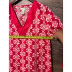 Caribbean Joe  size Large tunic women Pink Resort Pool V neck Vacation Tunic Photo 5
