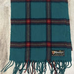 MORRISON LAMBSWOOL made in Scotland 100% Wool Plaid pride unisex scarf Green Photo 0