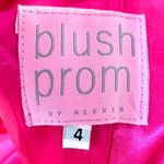 Strapless Barbie Pink Gown 4 Rhinestone Embellished Flowing Chiffon Skirt Prom Photo 9