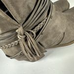 Jellypop Adilene Western Boho Style Boots Brown Tassel Chain Braid Side Zip 11 Photo 4