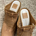 DOLCE VITA Camel Brown Almond Toe Block Heel Slip On Leather Mules Size 8.5 Photo 6