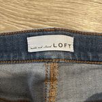 Loft The  Jeans Womens 29 Blue Medium Wash Modern Skinny Cute Cuff Embroidered Photo 2