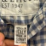 Frank & Eileen  Barry Sand‎ and Blue Check Shirt XL Photo 4