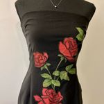Trixxi  Beaded Strapless Column Dress with Rose Design Size 9 Photo 1
