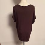 August Silk Brown and Gold Embellished Blouse with Dolman Sleeves Photo 3