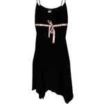 American Vintage 90s Y2K vintage black whimsy Goth ribbon pink coquette dress medium by Taboo Photo 2