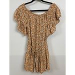 Rachel Zoe  Boho Floral Off Shoulder‎ Mini Dress Ruffle Belted Tassels M Photo 5