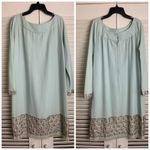 Vintage 1960s Beaded pearl straight tunic dress Size 14 Photo 1