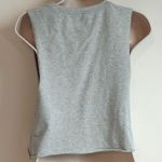 Aerie NEW Offline Cropped Muscle Tank Top Graphic Print Gray Crew Neck Small Photo 1