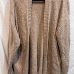 American Eagle Cozy Knit Open Front Cardigan Taupe Heathered Size S P Tan Photo 0
