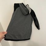 Reebok Dark Gray Black Colorblock 3/4 Sleeve Pullover Hoodie Sweatshirt ALTERED Photo 10