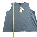 Eileen Fisher 2X Sleeveless Shell Tank Top Blue Merino Wool Capsule Wardrobe NWT Photo 6