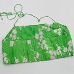 THIRD FORM Rolling Fields Tie Up Bra US Size 2 Green White Floral Photo 1