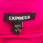 EXPRESS  Fuchsia Draped baby doll Blouse Photo 4