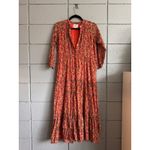Women's Banjanan Bazaar Floral Maxi Dress size XS Prairie Bohemian Quiet Luxury Red Photo 1