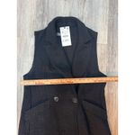 ZARA  Women's Black Tweed Sleeveless Blazer Dress Vest Double Breasted‎ Size M Photo 6