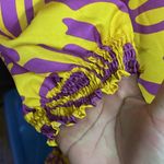 Mafe Restrepo Pentecostal Floral Yellow and Purple Dress Size XL Photo 3