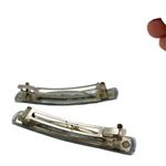 Vintage 1950s Lucite Plaid Hair Barrette Set Baby Blue Photo 7