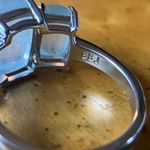Genuine Aquamarine Sterling Silver Ring Size 9 Blue Photo 6