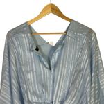 The Vintage Shop NWT Pleated Top Womens S Blue Flowy Bell Sleeve Soft Girl Photo 7